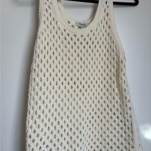 Madewell Cream Knit Sleeveless Top
